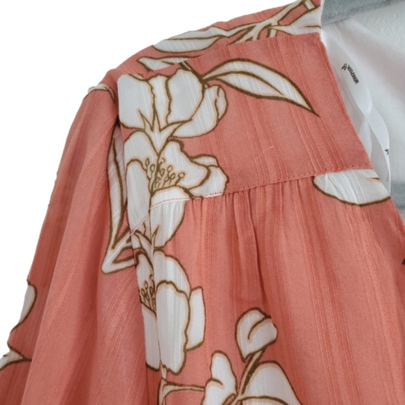 Minkpink's Lovina Wrap Style Mini Dress Coral Pink Floral Print Size M… - Picture 5 of 16